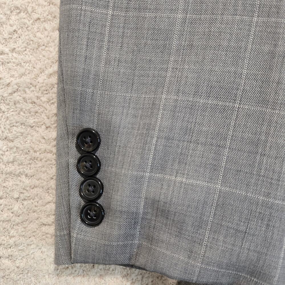 Lauren Ralph Lauren Men's 44L Wool Windowpane Plaid Suit Jacket Sports Coat - Picture 4 of 13